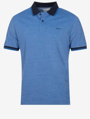 4 Colour Oxford Short Sleeve Pique Polo Day Blue