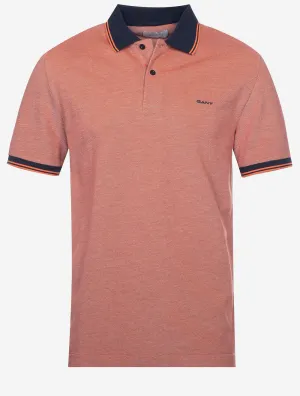 4 Colour Oxford Short Sleeve Pique Polo Sweet Orange