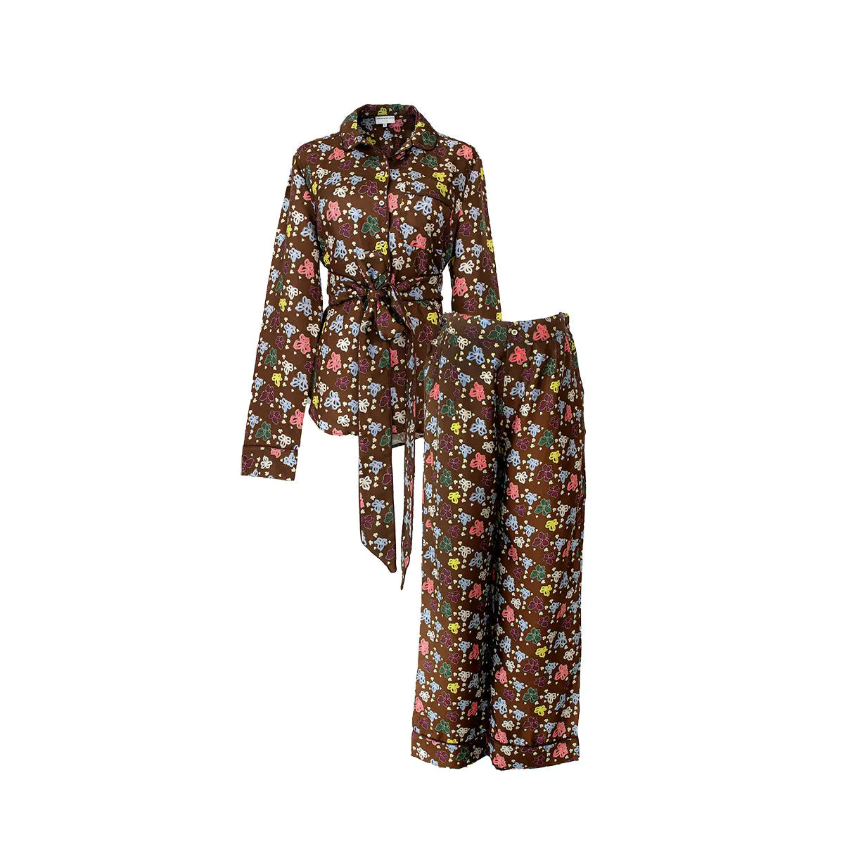 Audrey Lounge Silk Set Coffee