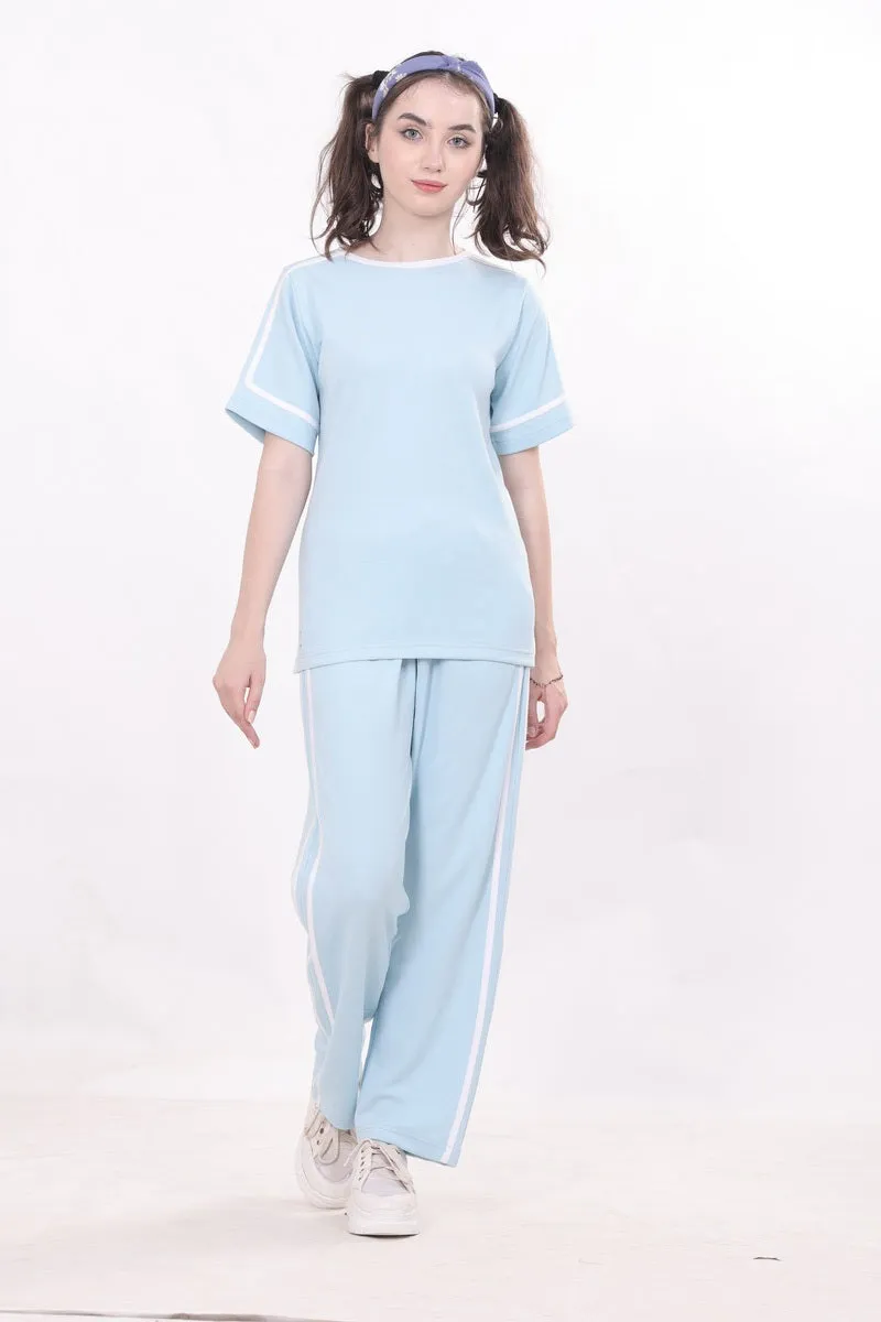 Blue Color With Twin Striped  NightWear MX_CSS21