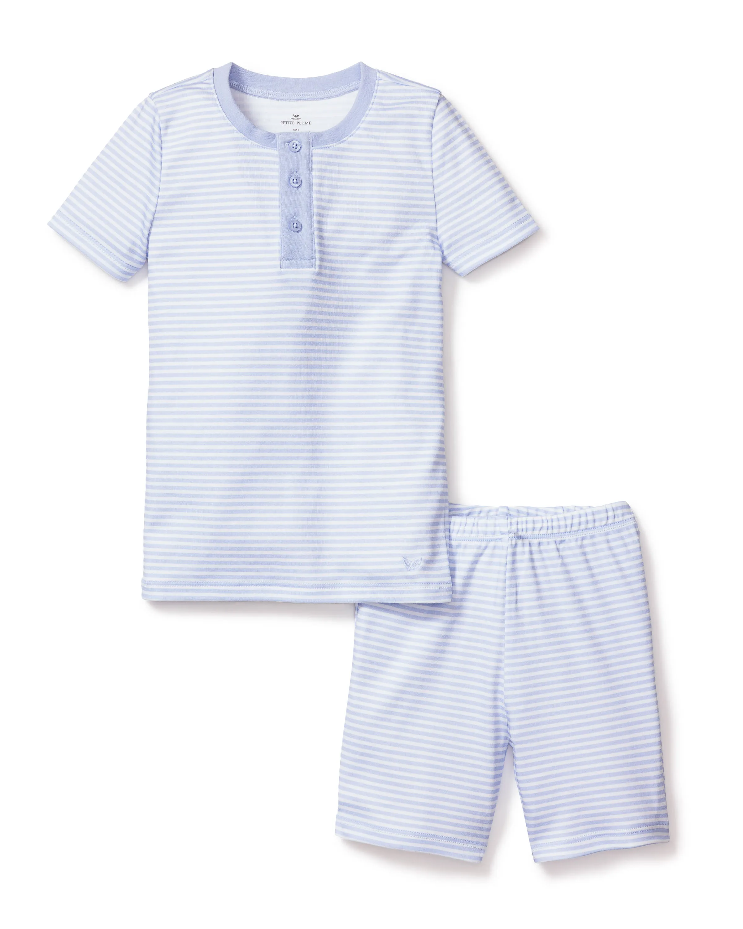 Blue Stripes Snug Fit Short Set