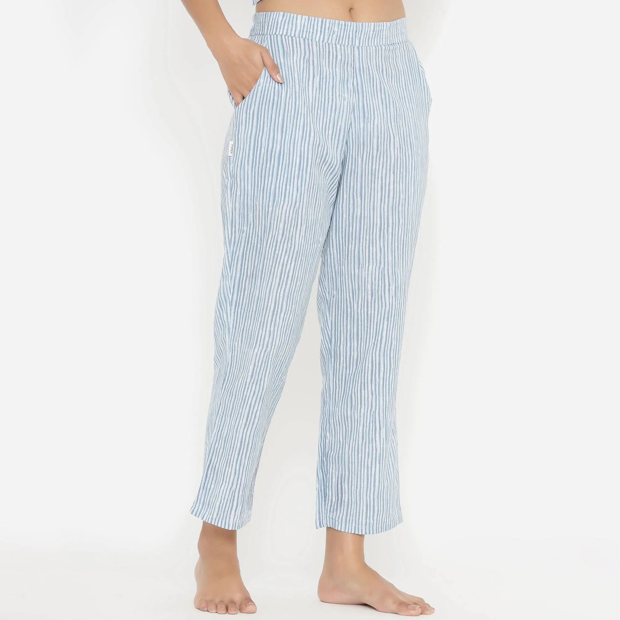 Blue Strokes on White Loungewear