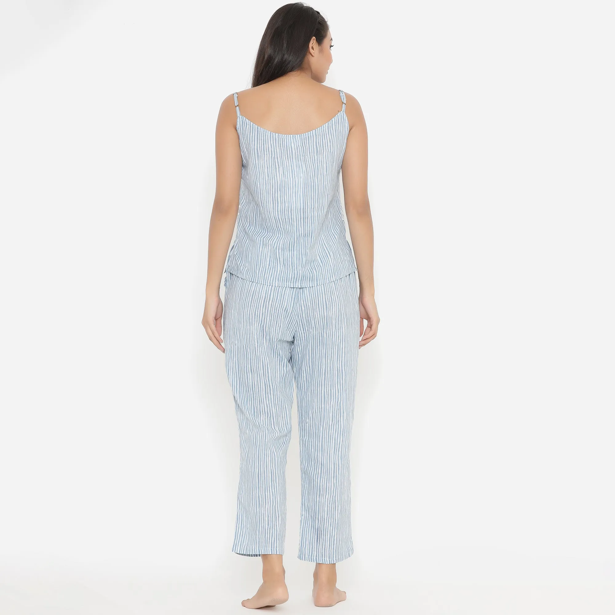 Blue Strokes on White Loungewear