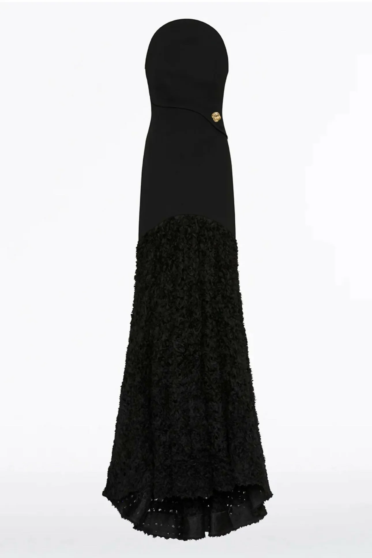 Carla Zampatti Black Nastro Strapless Gown