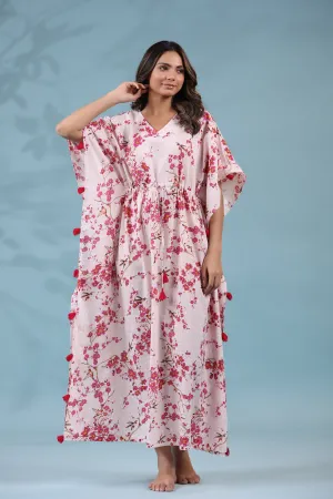 Cherry Blossom Cotton Kaftan