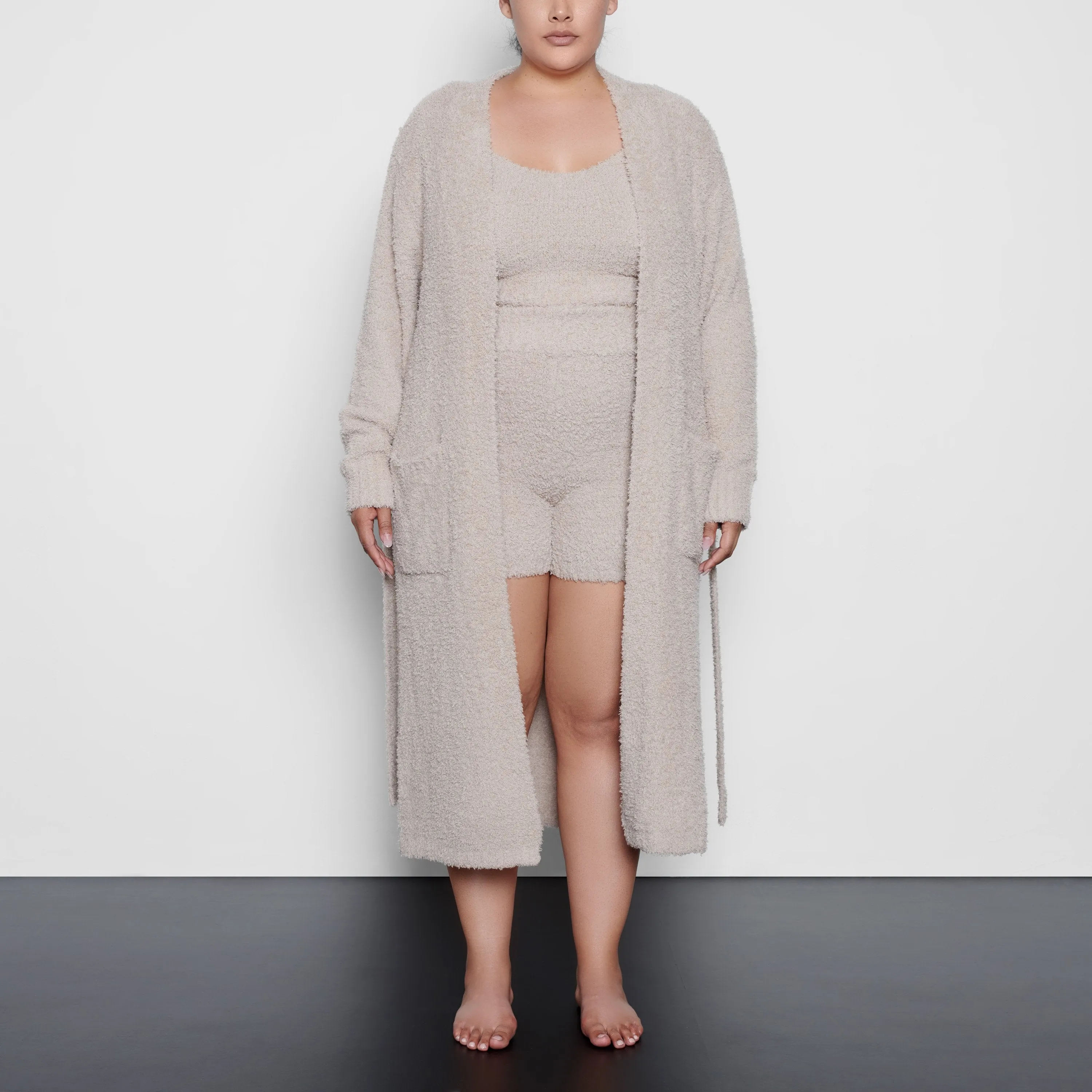 COZY KNIT ROBE  | STONE