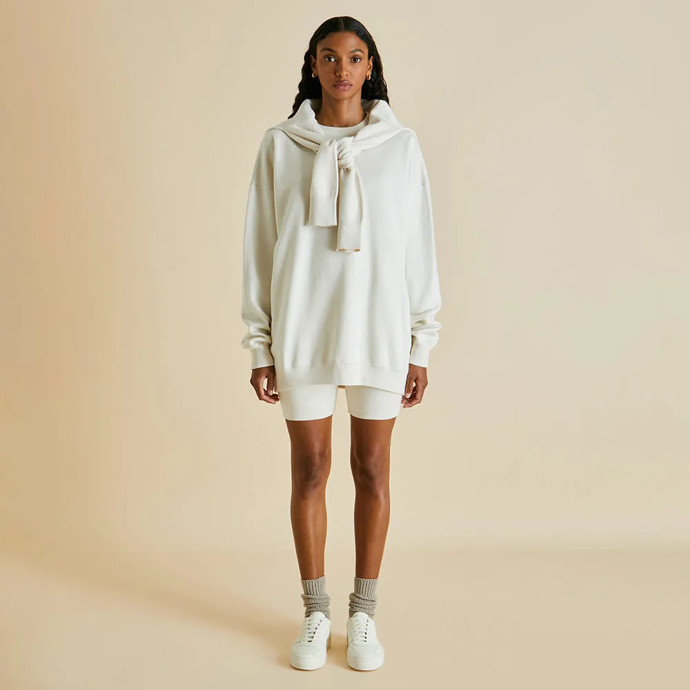 Didi Alaska Ivory Short Tracksuit in Silk-Cashmere