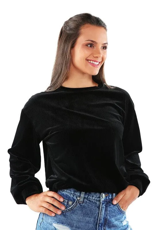 Drop Shoulder Corduroy Top