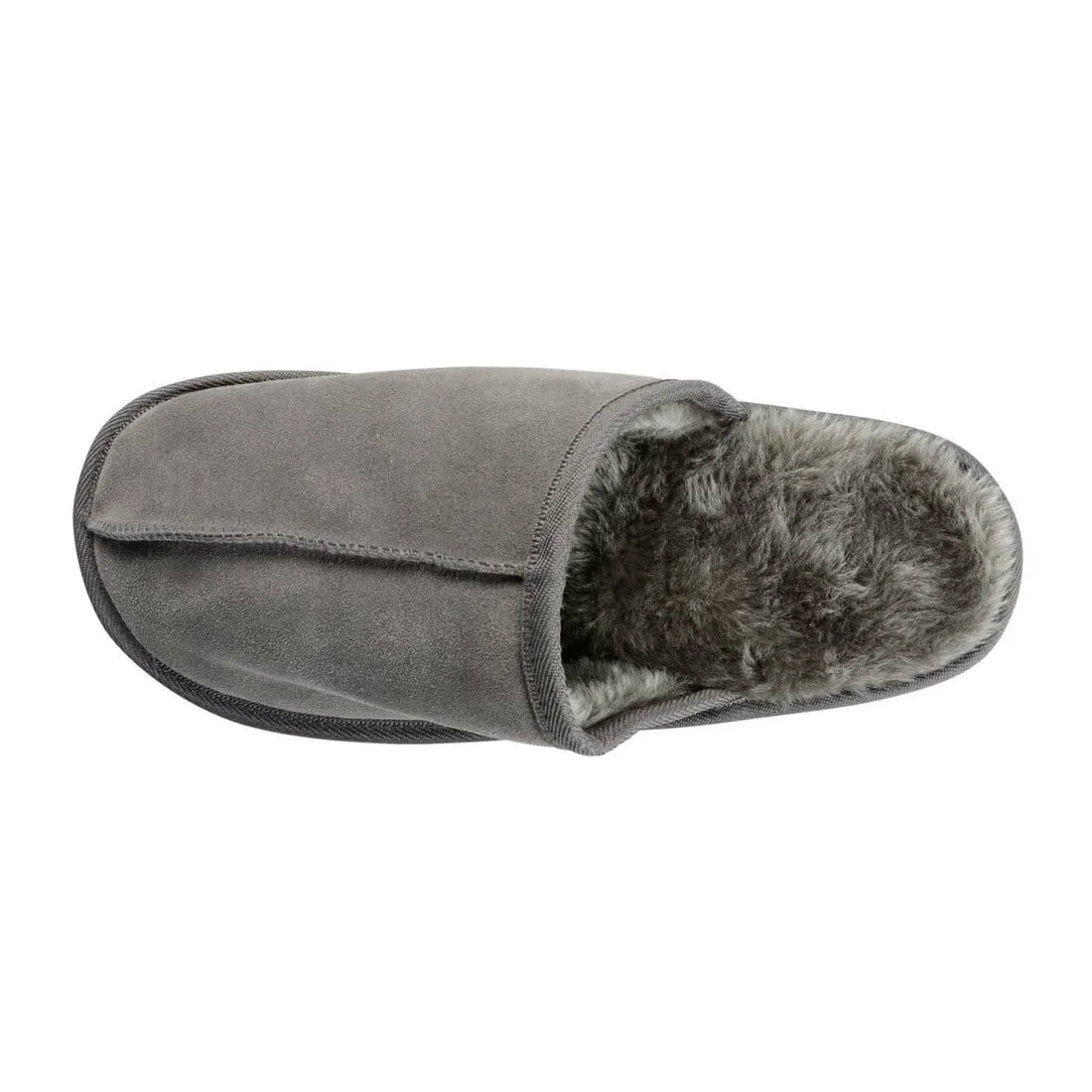 EGO Rocco Mens Suede Slip On Mule Slippers With Plush Lining