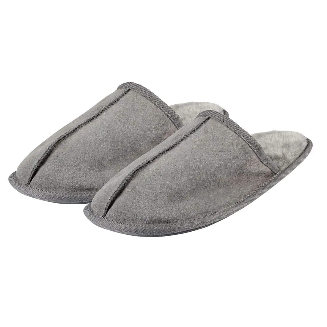 EGO Rocco Mens Suede Slip On Mule Slippers With Plush Lining