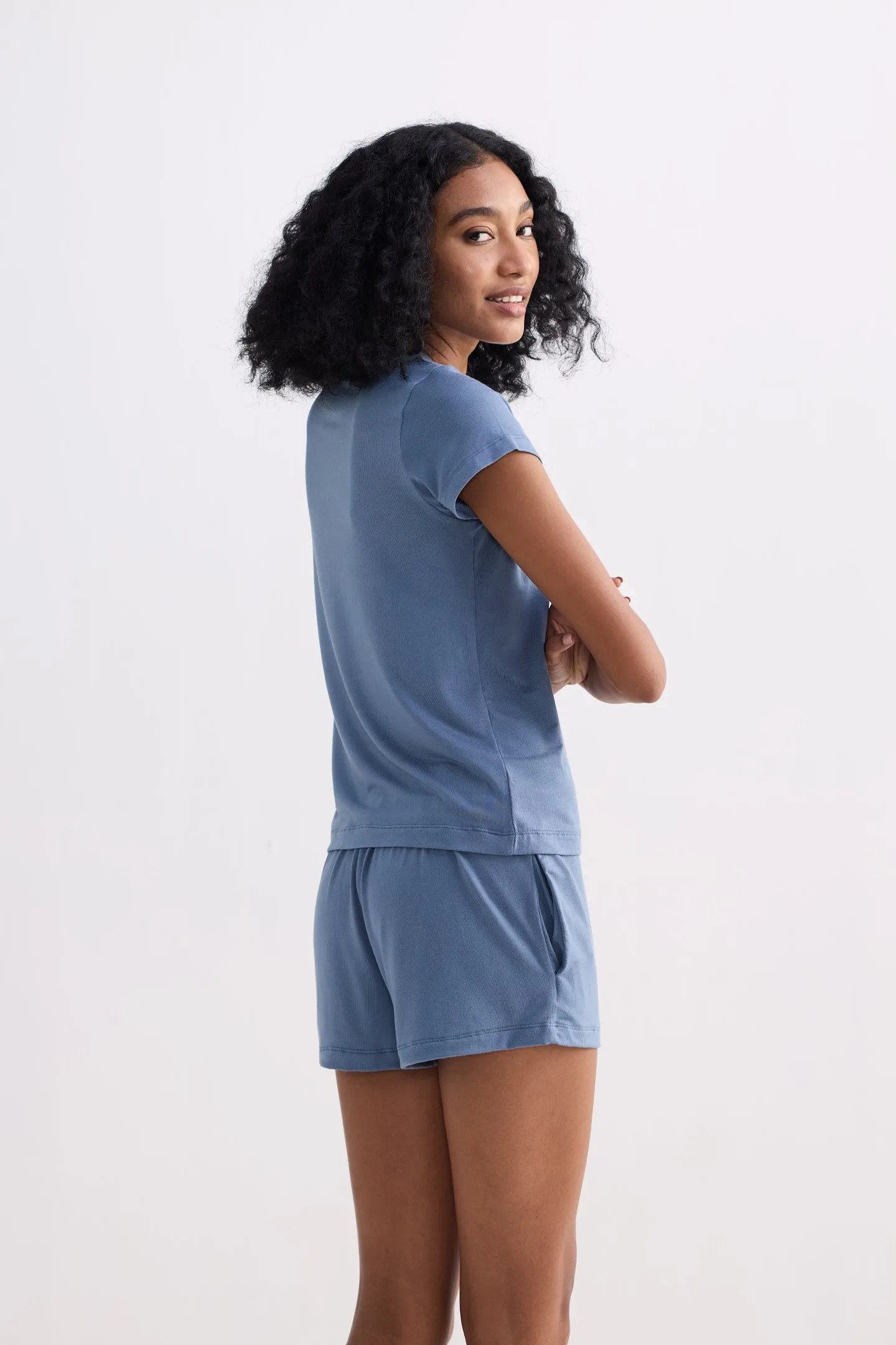 Essential Knit Shorts in Blue