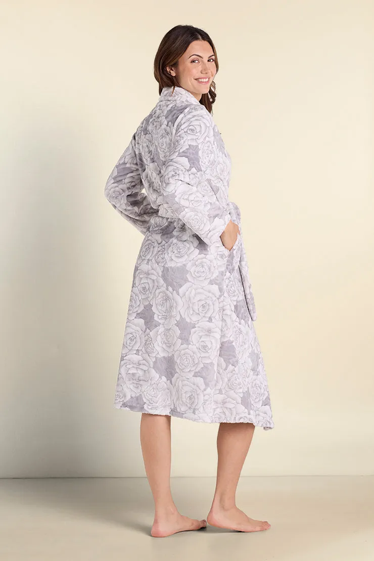 Fleece Long Wrap Robe