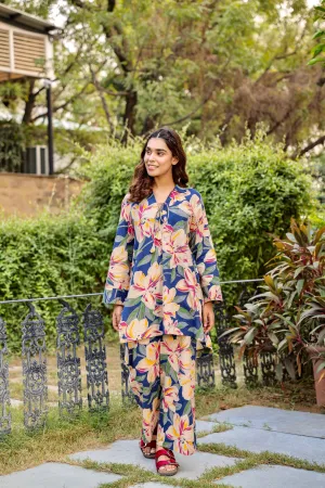 Floral Cotton Palazzo Palazzo Loungewear Set