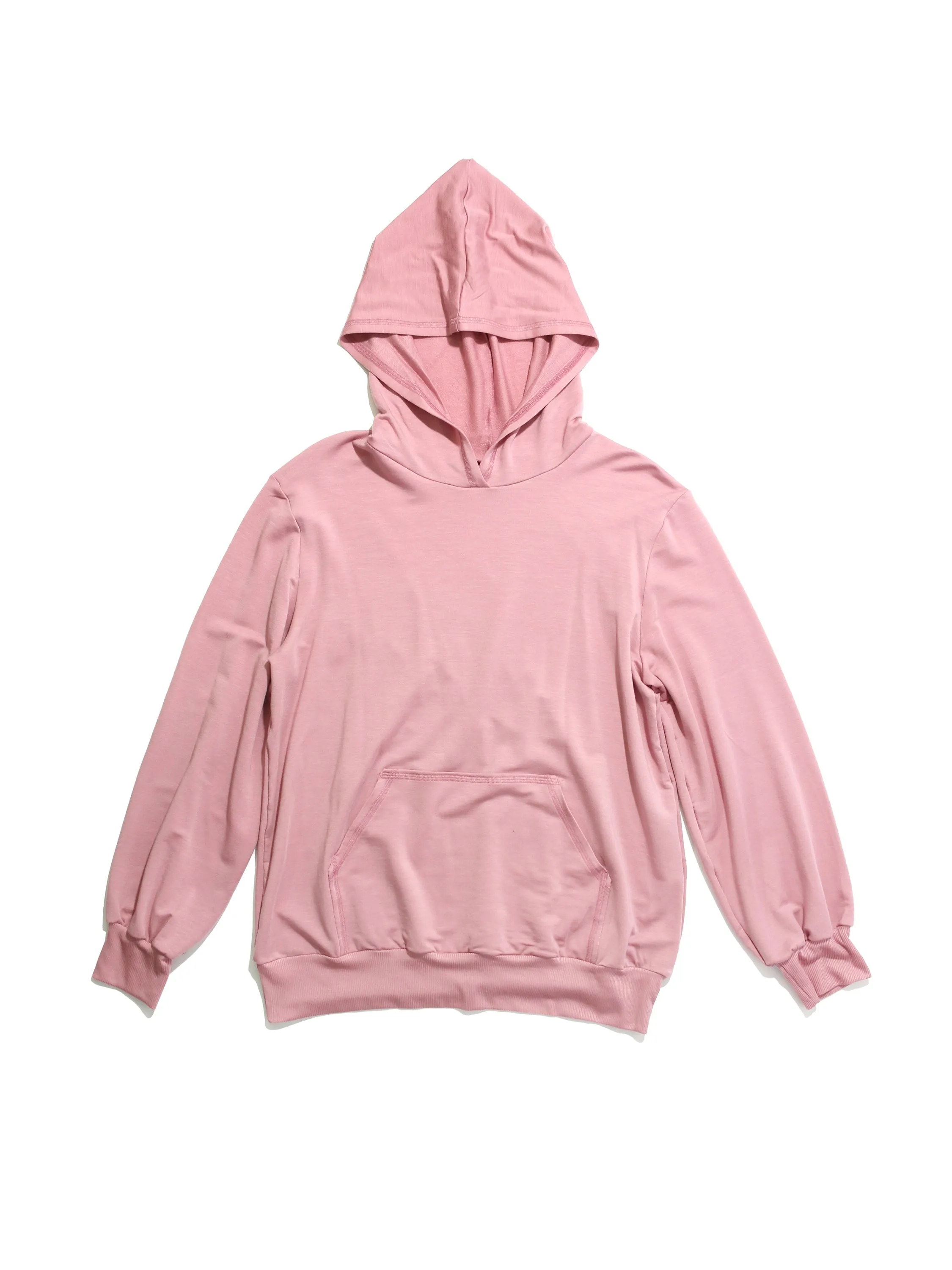 French Terry Hoodie Mauve Orchid Pink Sale