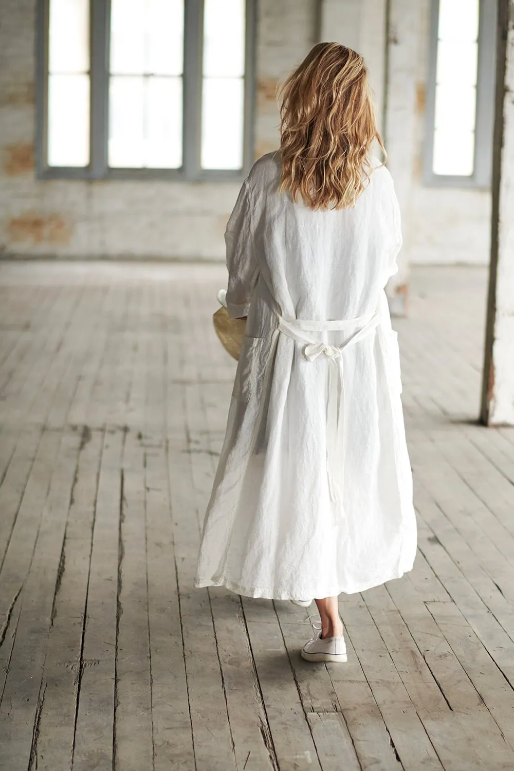 Fundamental Linen Robe - Off White