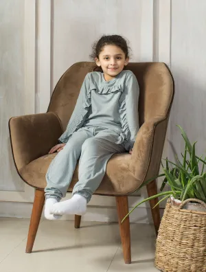 GIRLS GREY COTTON LOUNGEWEAR LW-002