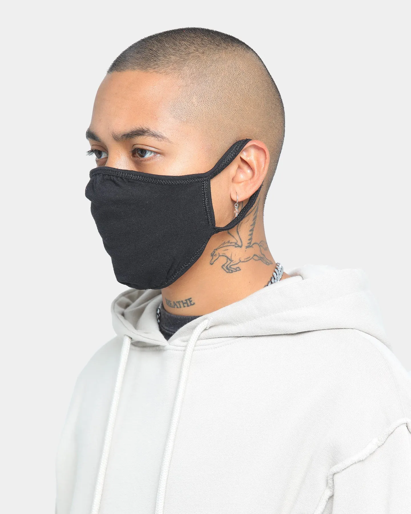 Goat Crew 100 Pack Blank Face Mask Black