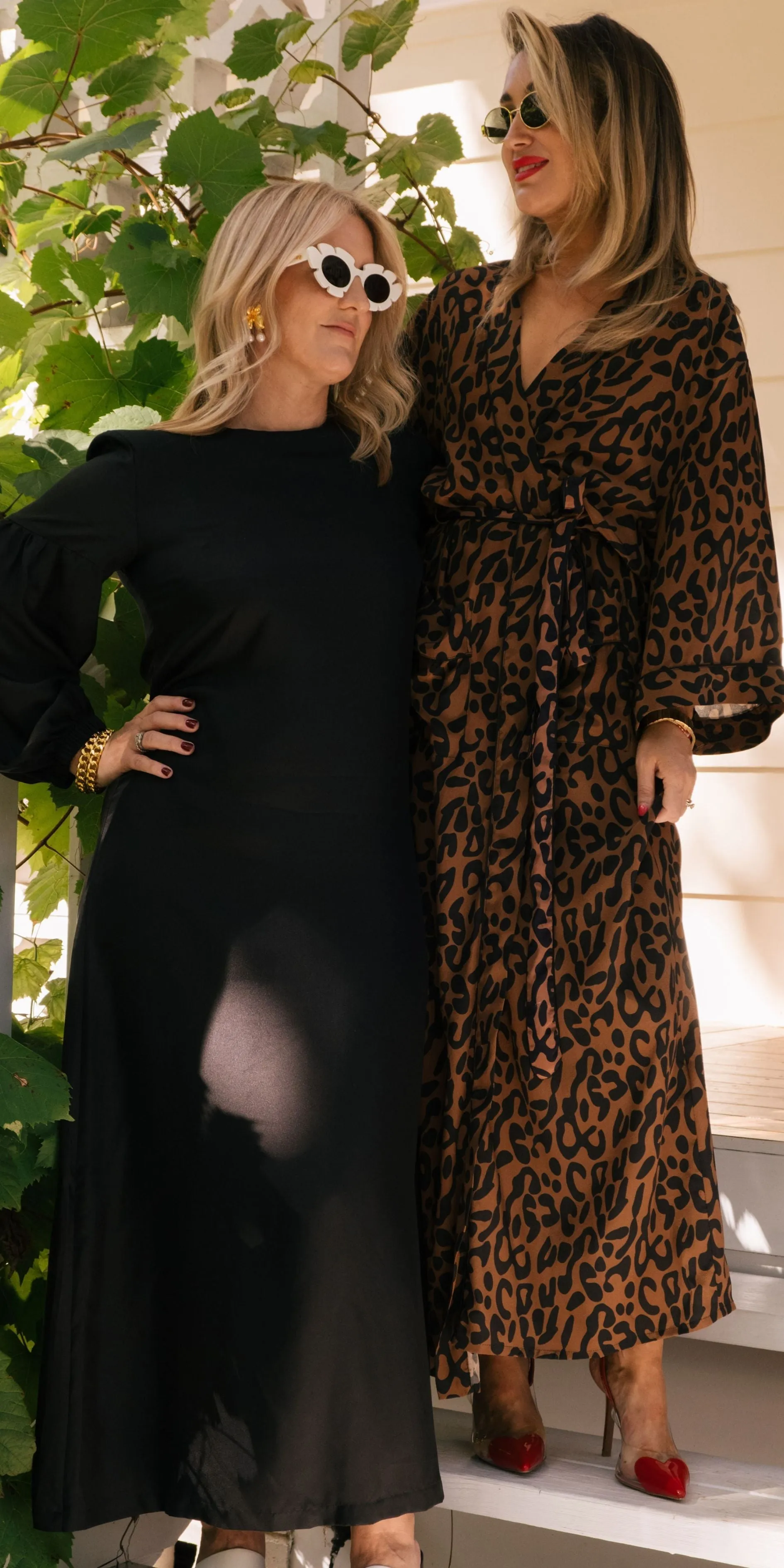 Greta Silk Robe Leopard