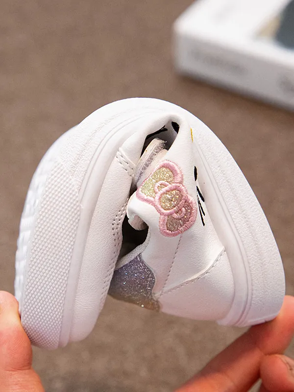 Hello Kitten Velcro Sneakers by Liv and Mia