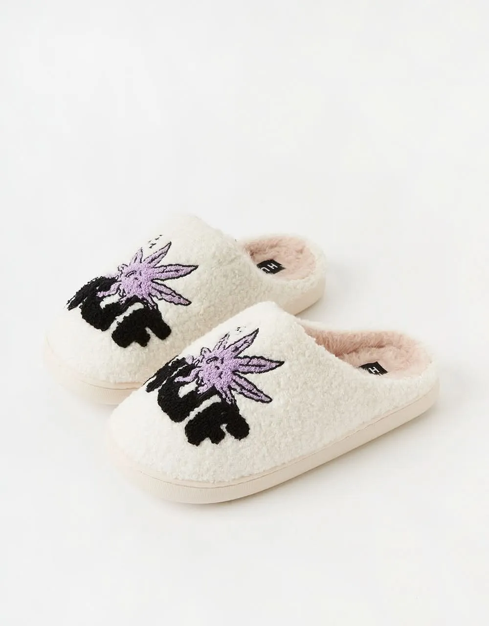 HUF Fuzzy Slippers - Cream