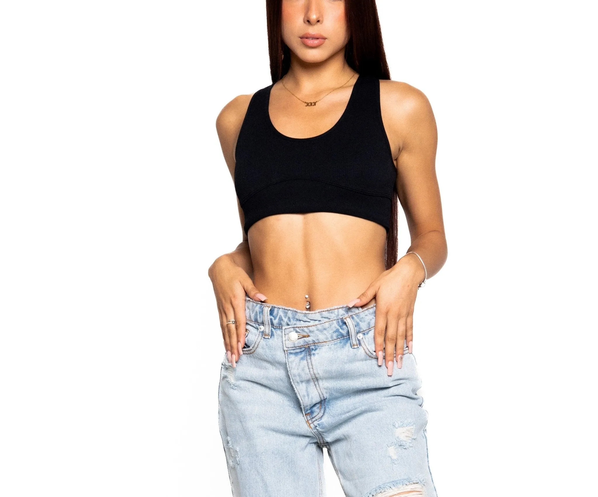 Kaya Double Strap Nylon Crop