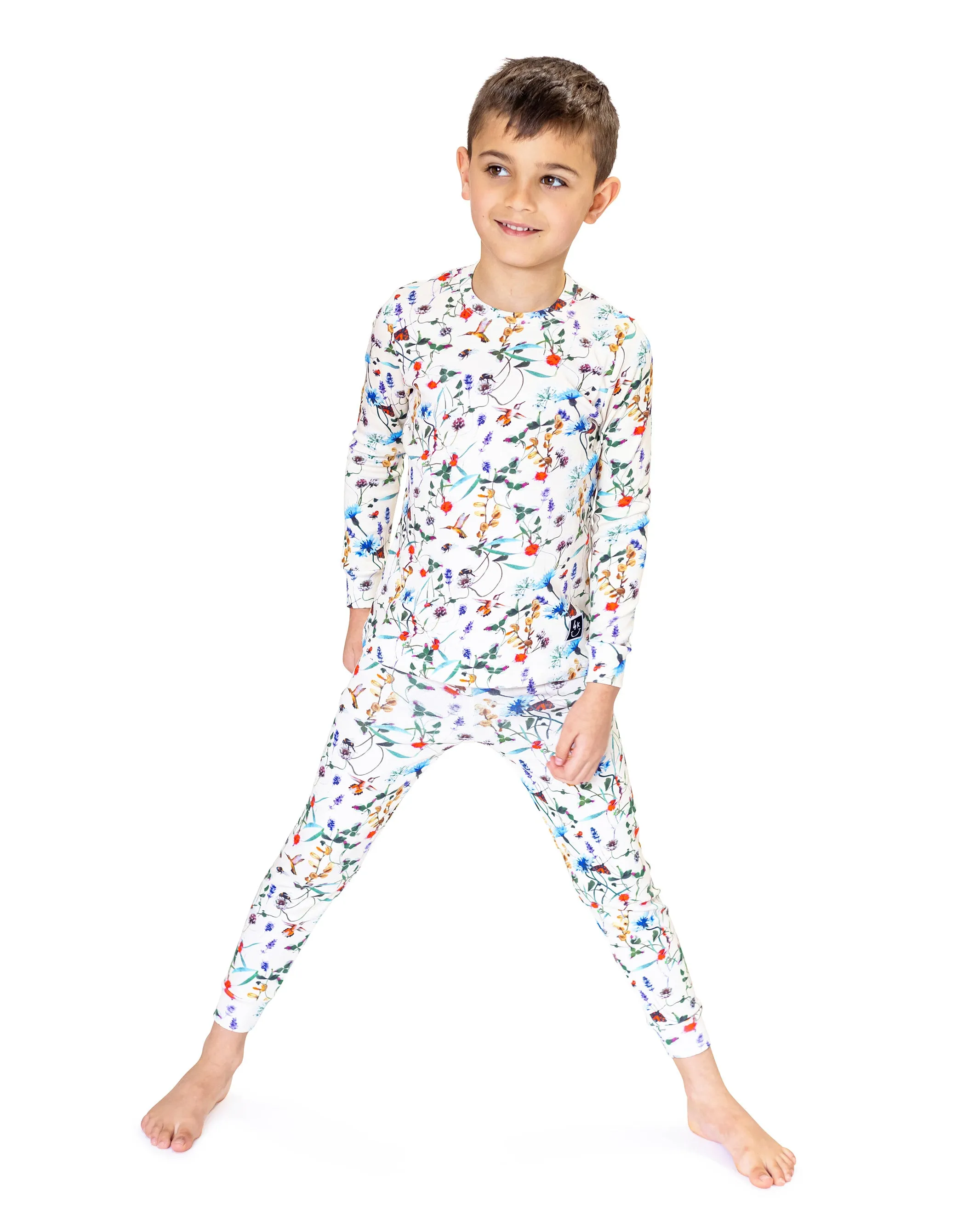 Kids Pima Cotton Happiness Pajamas Legging Playwear Set