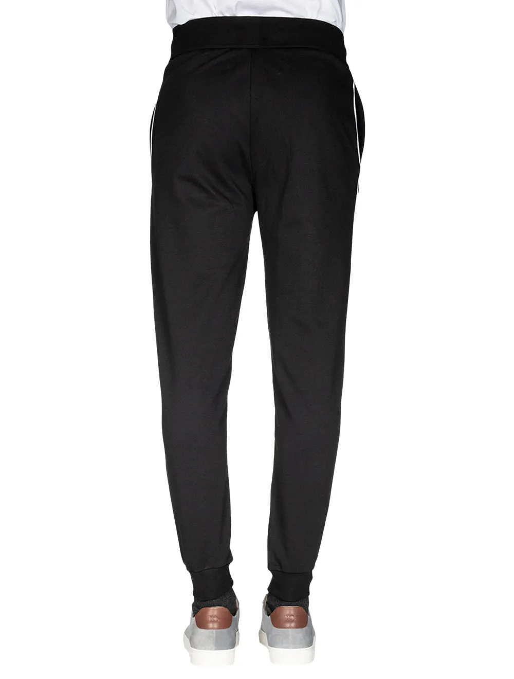 Logo Tracksuit Bottoms In Cotton-Blend Piqué Black