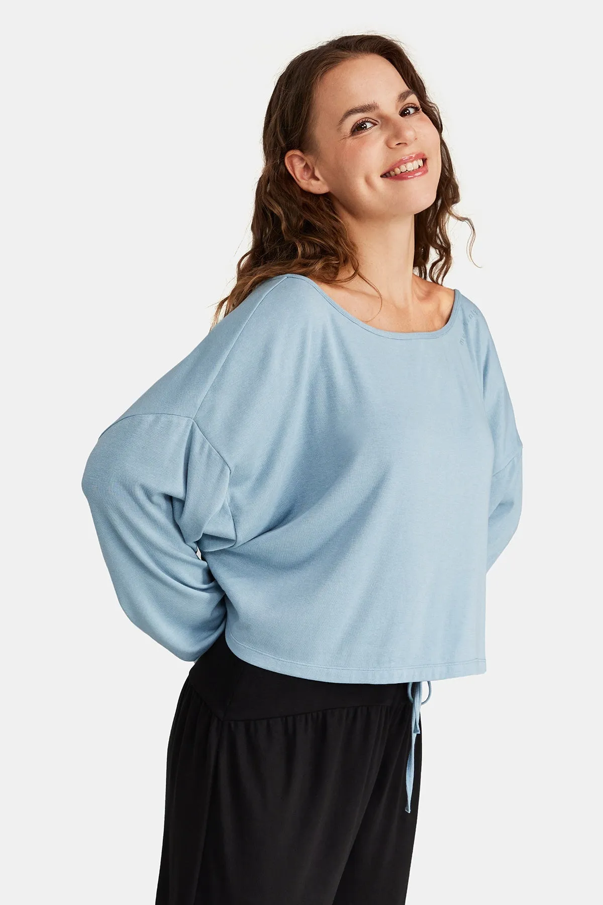 Long Sleeve Cord Cutout T-Shirt