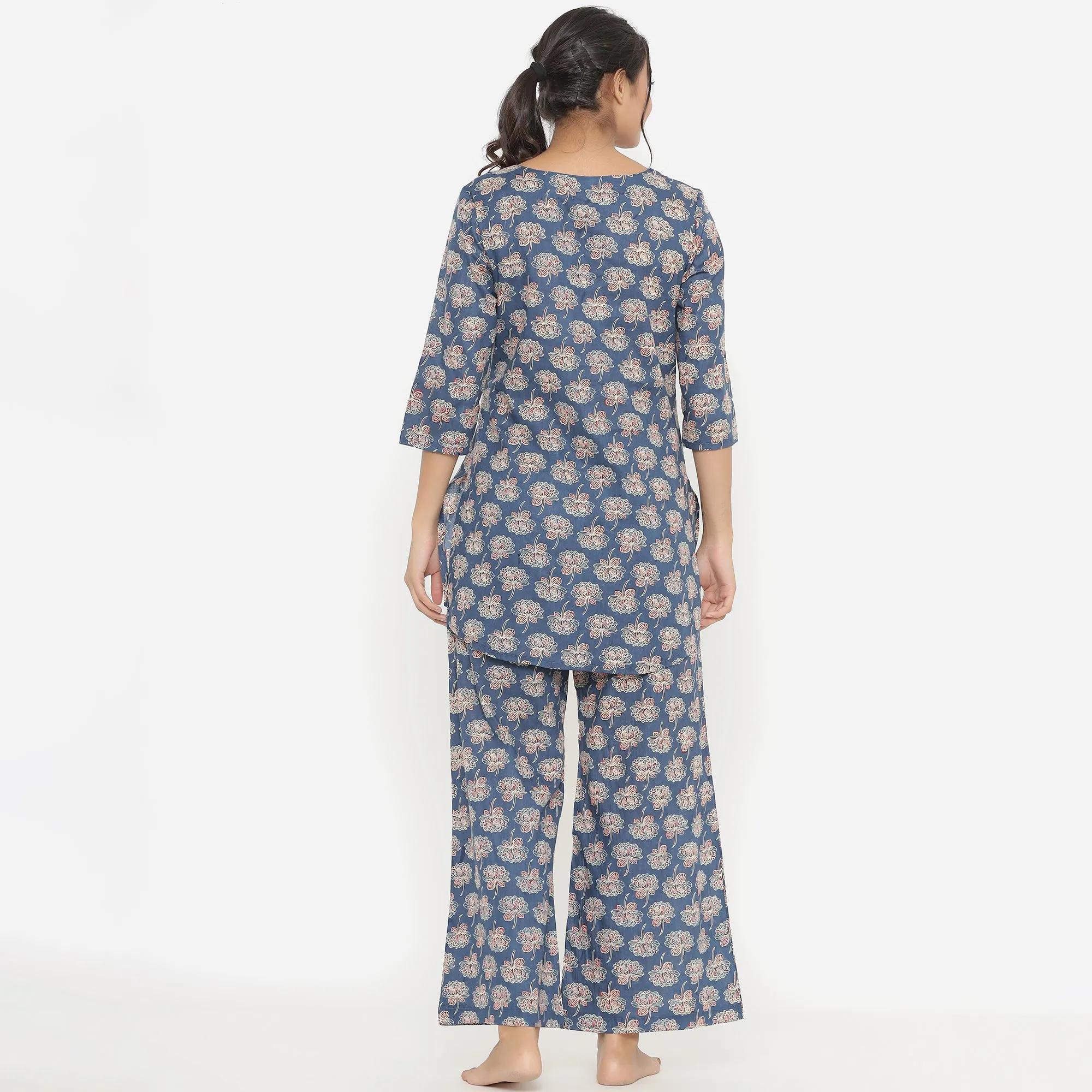 Lotus on Indigo Loungewear Top Set