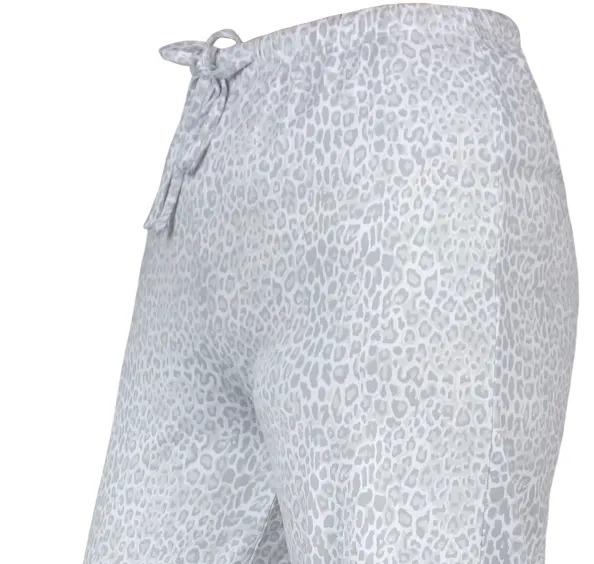 Lounge Pants - Sheer Gray Leopard