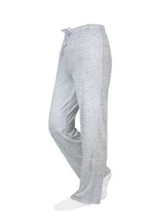 Lounge Pants - Sheer Gray Leopard