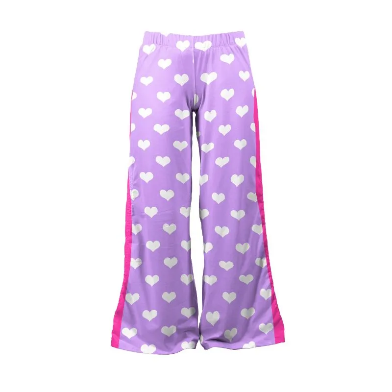 Loungewear Lavender/Fuchsia&White Hearts (UK Size 8-14)