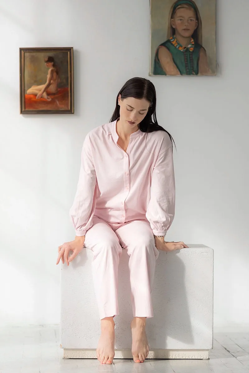 Mandarin Collar Soft Pima Cotton Pajamas