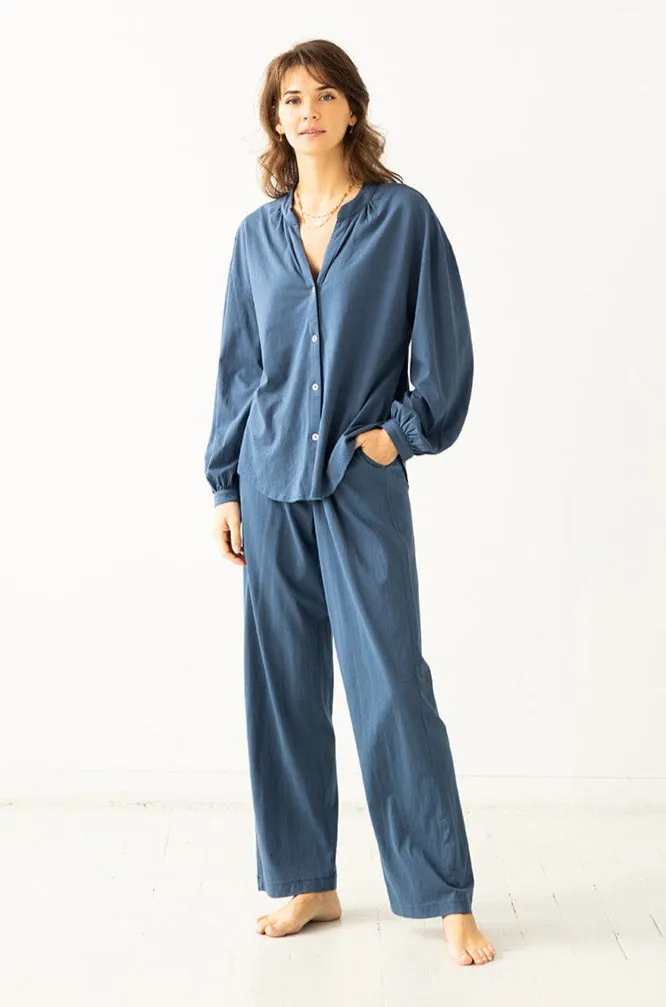 Mandarin Collar Soft Pima Cotton Pajamas