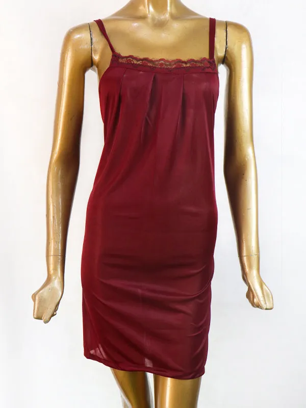 Maroon - 3Pcs Long Nighty For Women WLN01