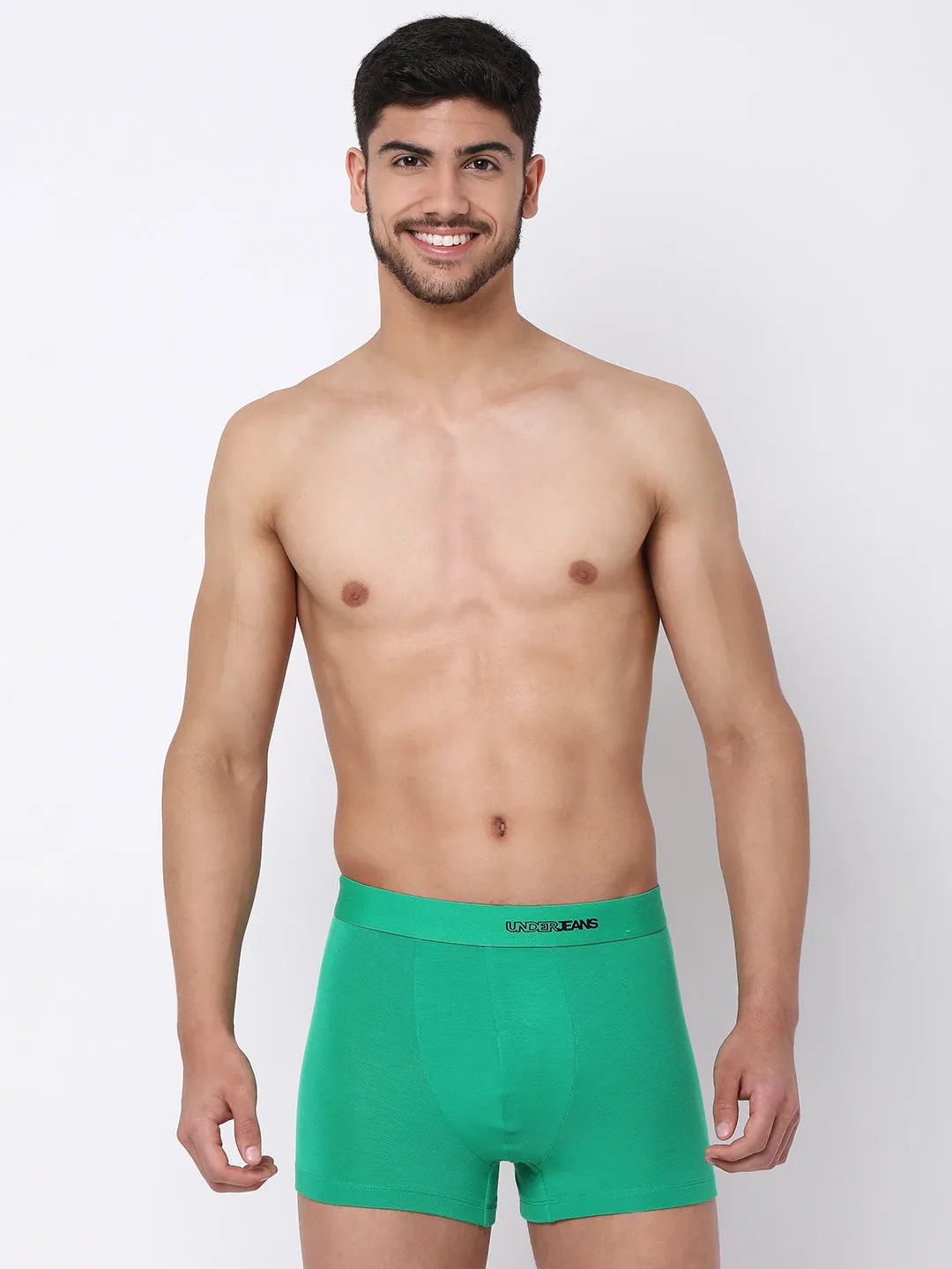 Men Premium Micromodal Green Trunk - Underjeans By Spykar