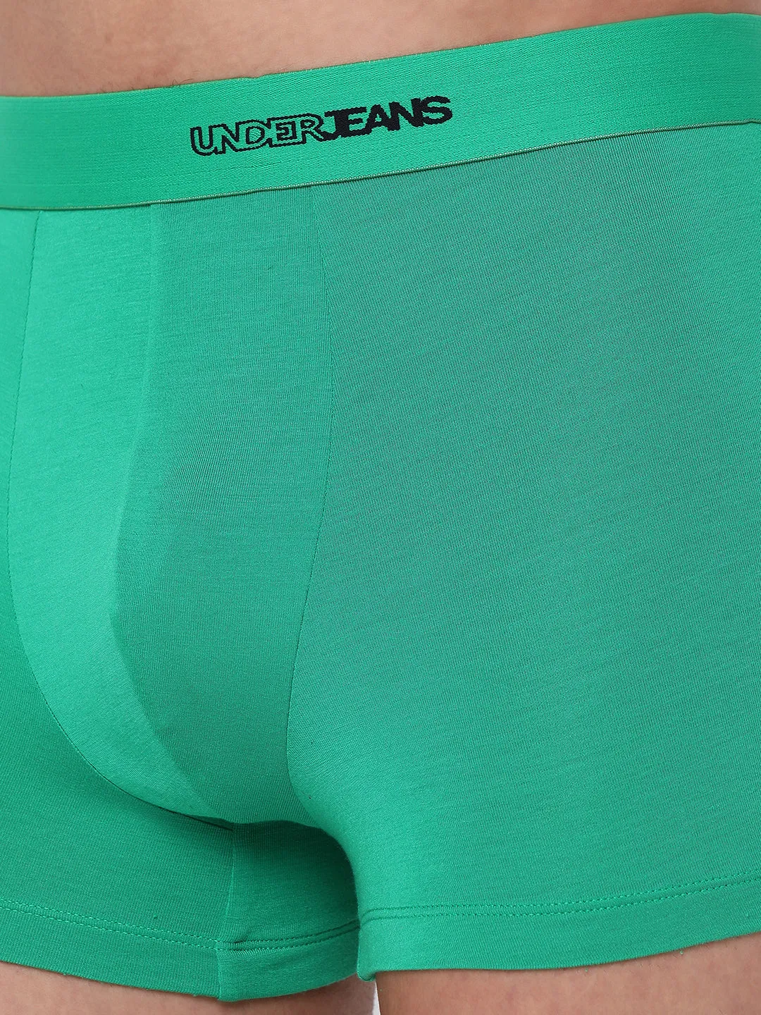 Men Premium Micromodal Green Trunk - Underjeans By Spykar