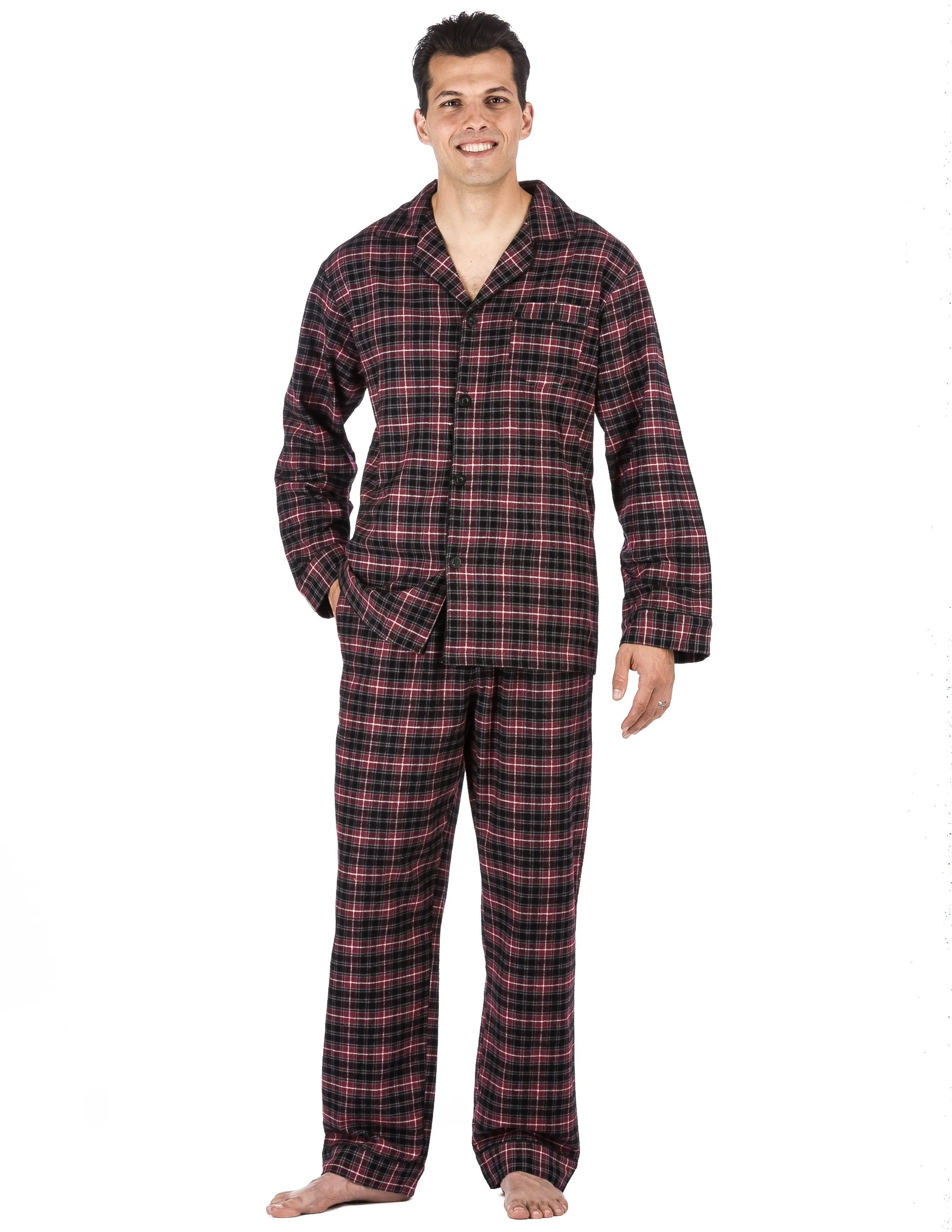 Men's 100% Cotton Flannel Pajama Set