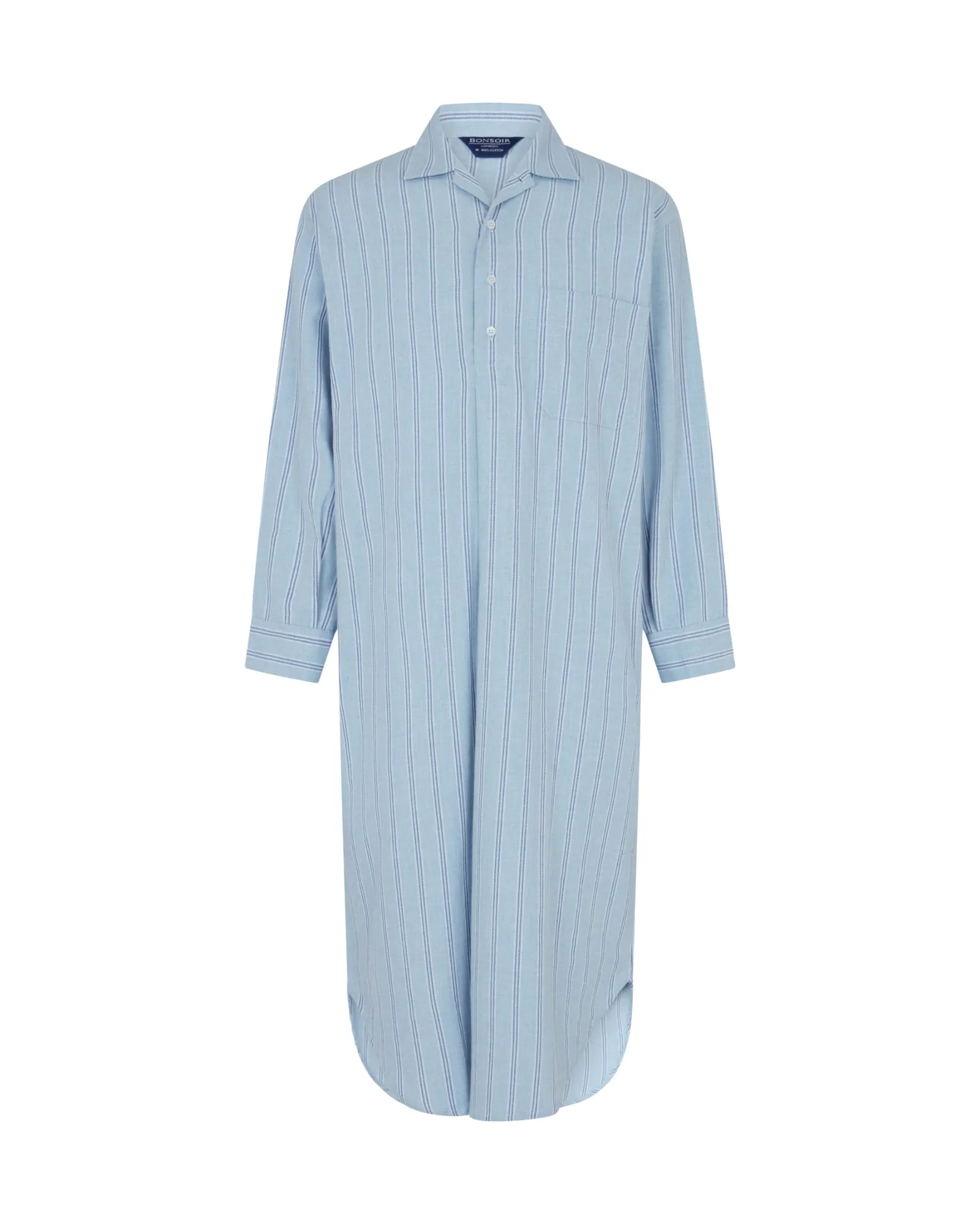 Men's Brushed Cotton Nightshirt - Aviemore Stripe