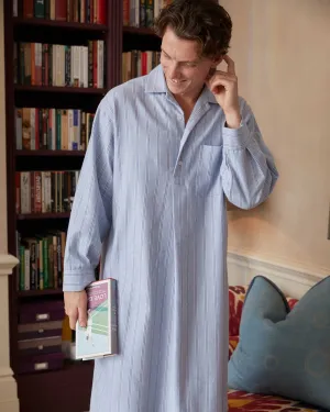 Men's Brushed Cotton Nightshirt - Aviemore Stripe