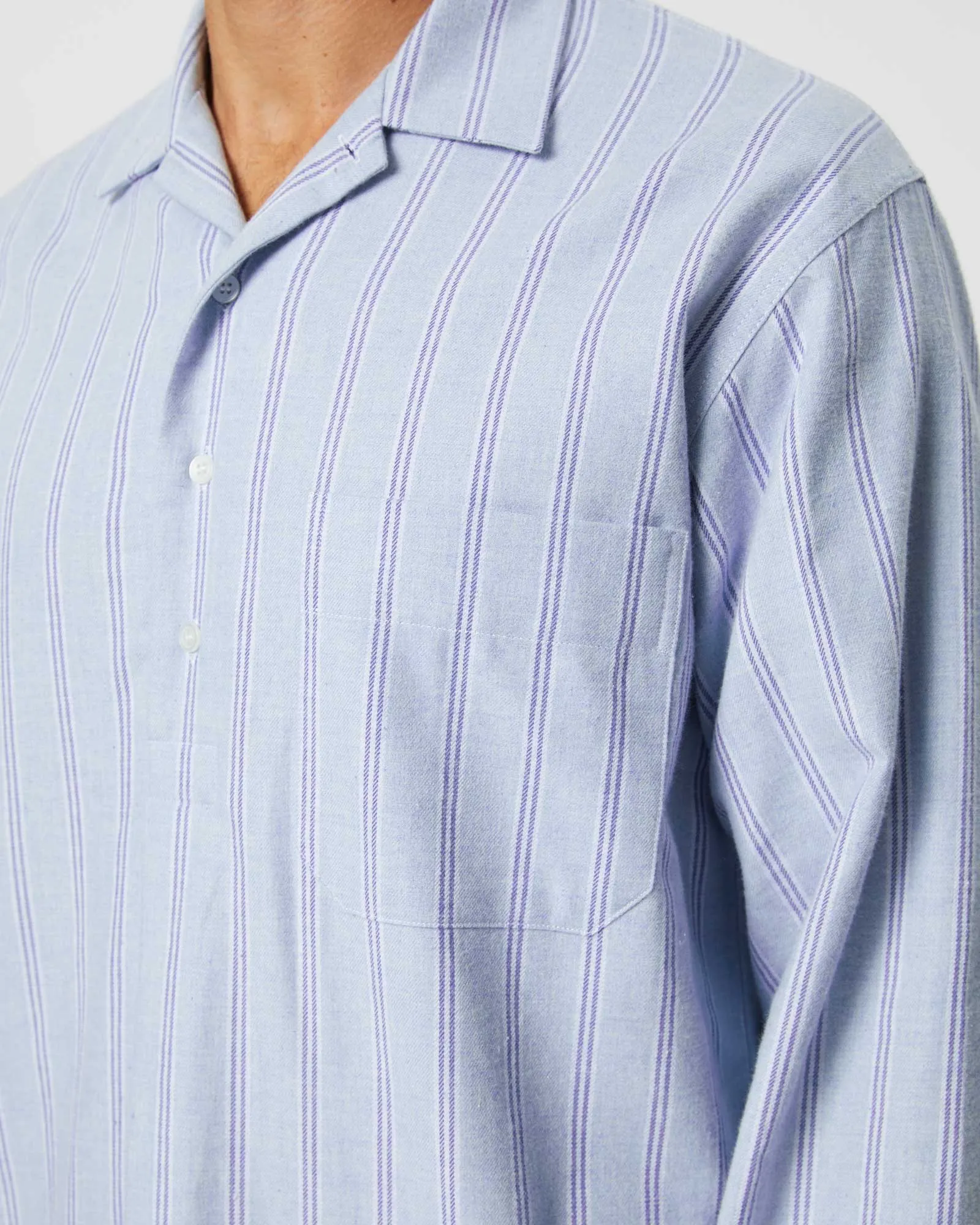 Men's Brushed Cotton Nightshirt - Aviemore Stripe