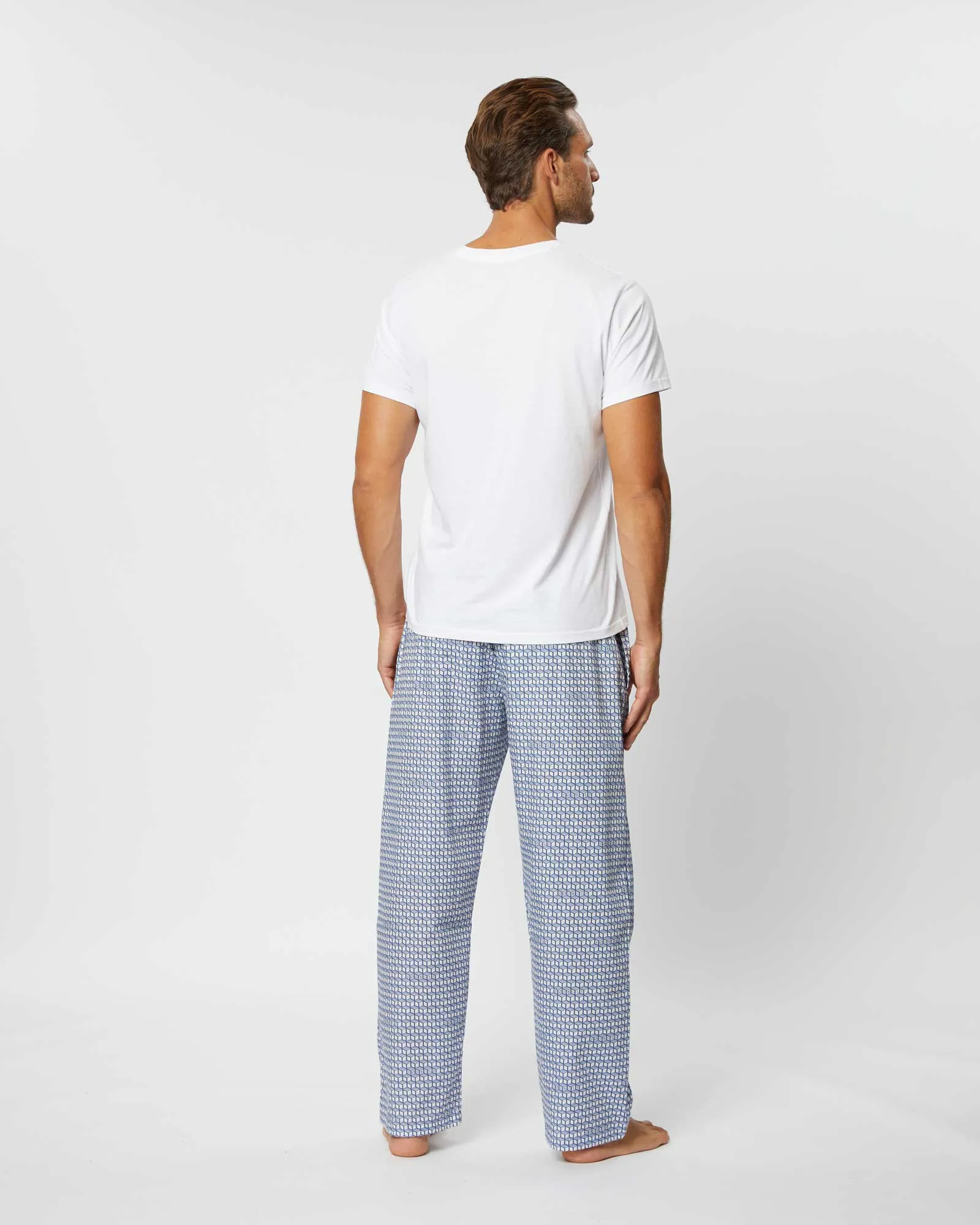 Men's Classic Cotton Pajama Pants - Belgrave Monogram