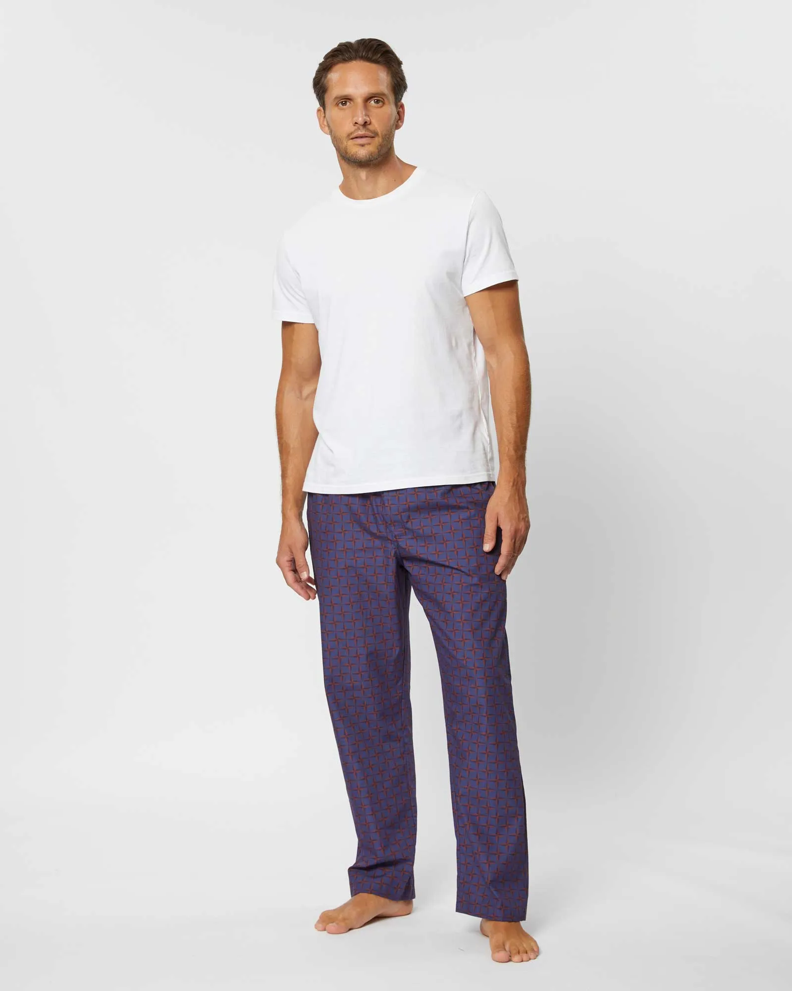 Men's Classic Cotton Pyjama Trousers - Norwick Star