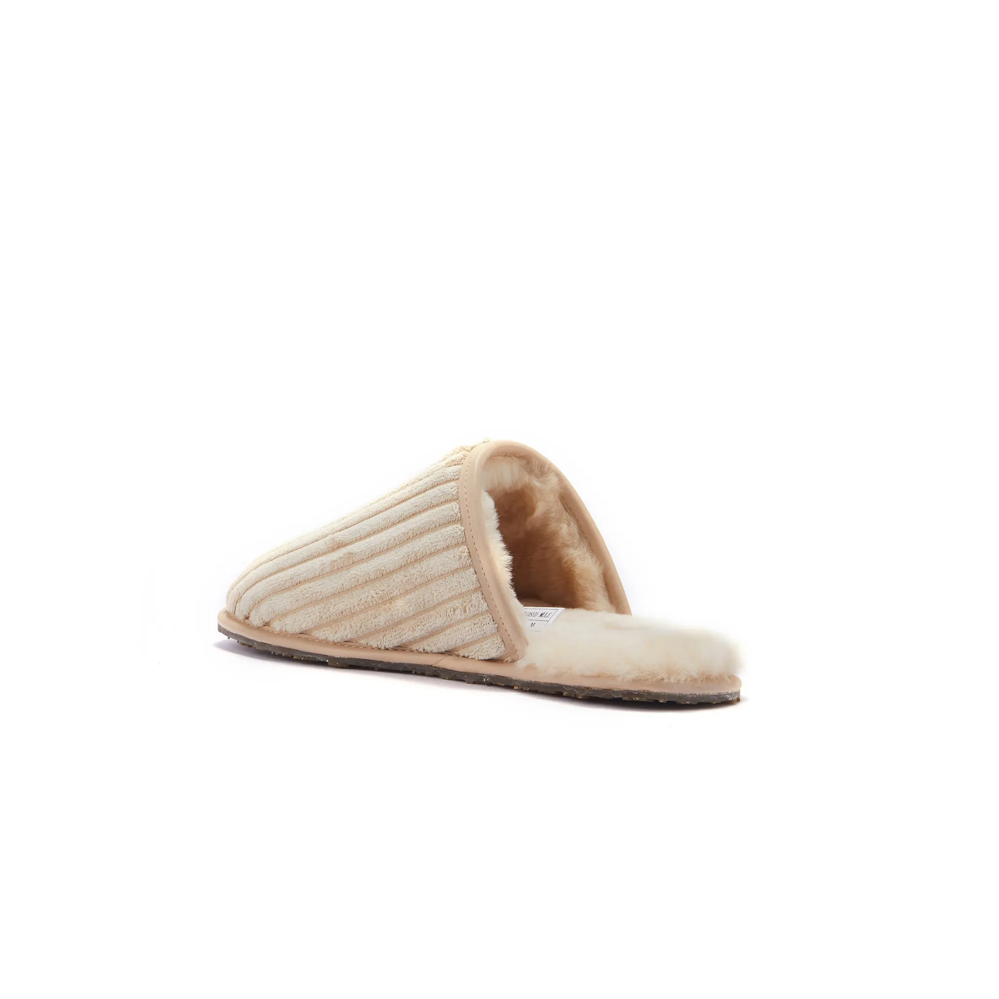 MENS CLOSED MULE CORD SAND