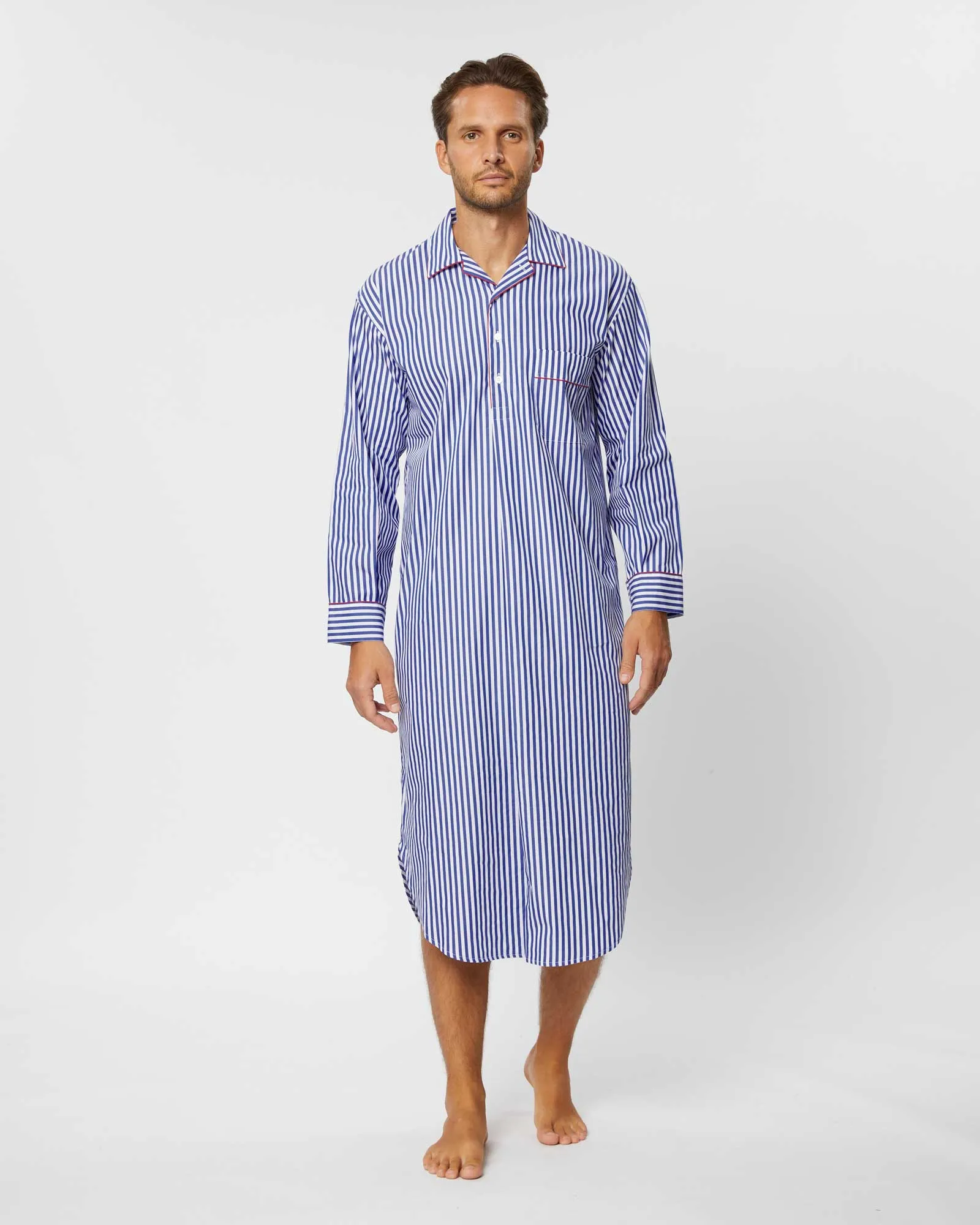 Men's Cotton Nightshirt - St Moritz