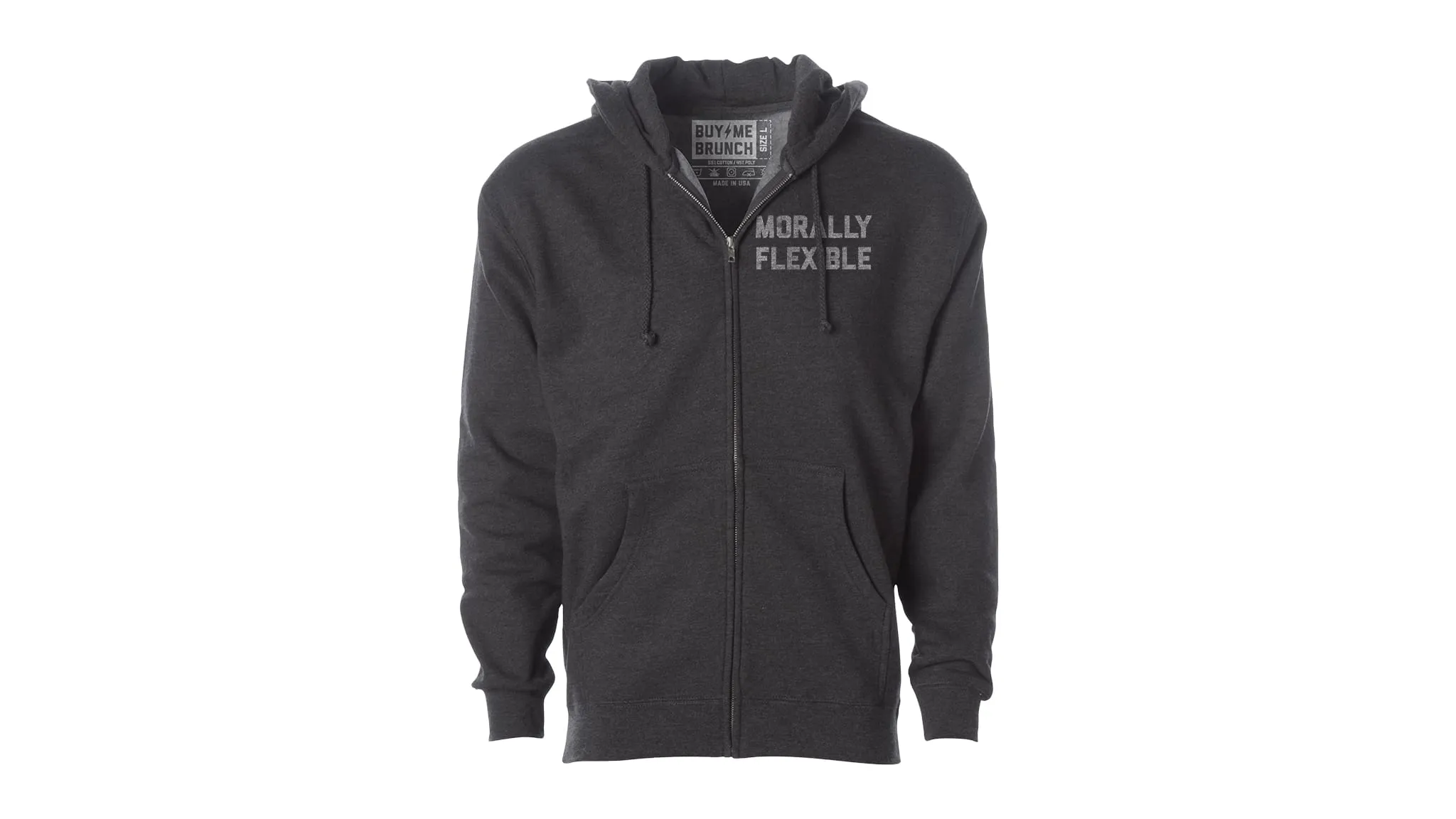 Morally Flexible Heavyweight Zip-Up Hoodie