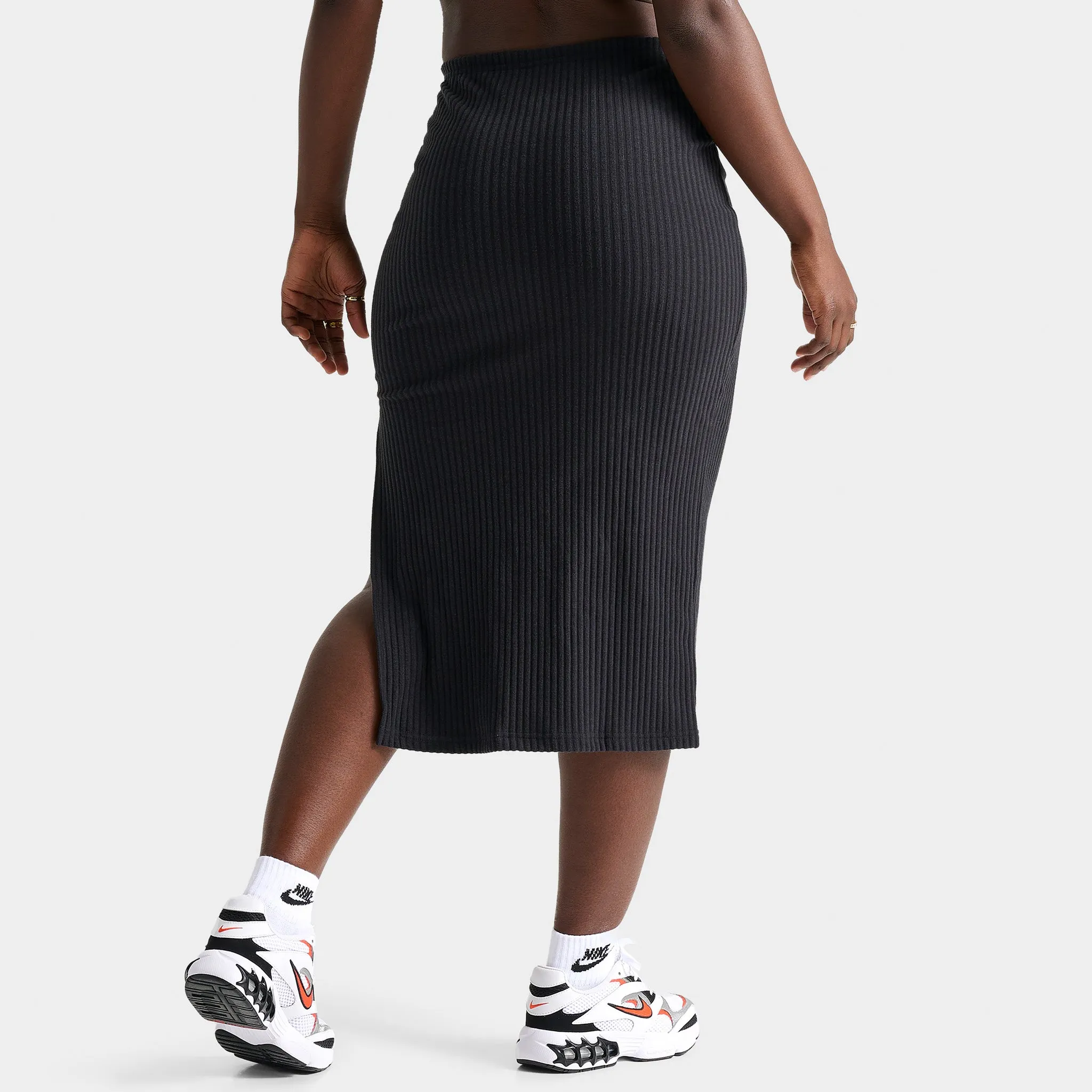 Nike Sportswear Women's Ribbed Midi Skirt Black / Black