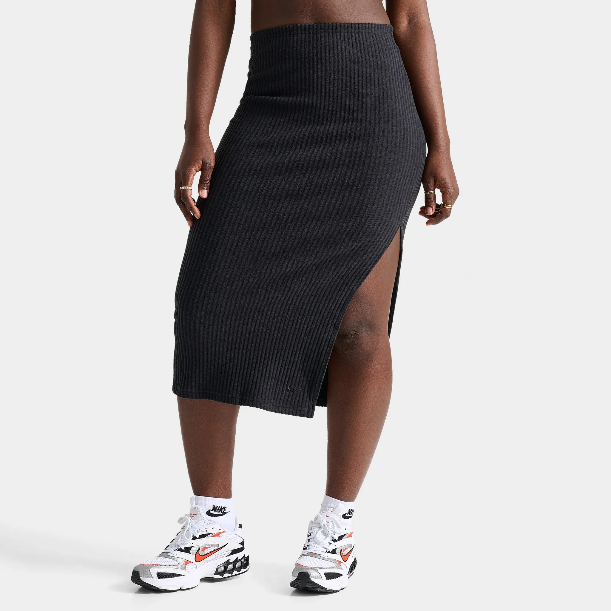 Nike Sportswear Women's Ribbed Midi Skirt Black / Black