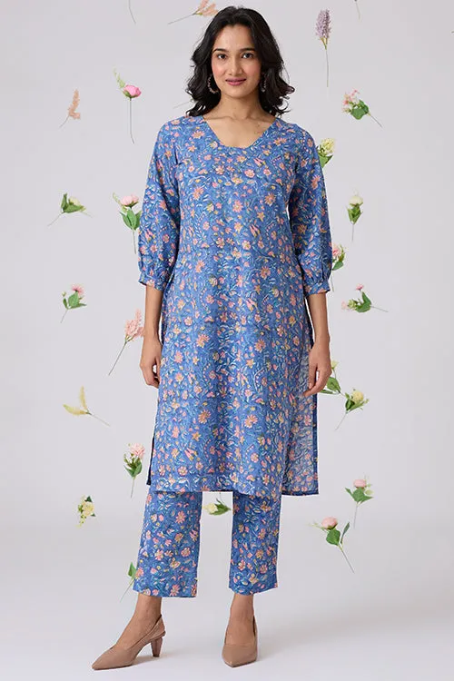 Okhai "Aabroo" Handblock Printed Pure Cotton Kurta Pant Set