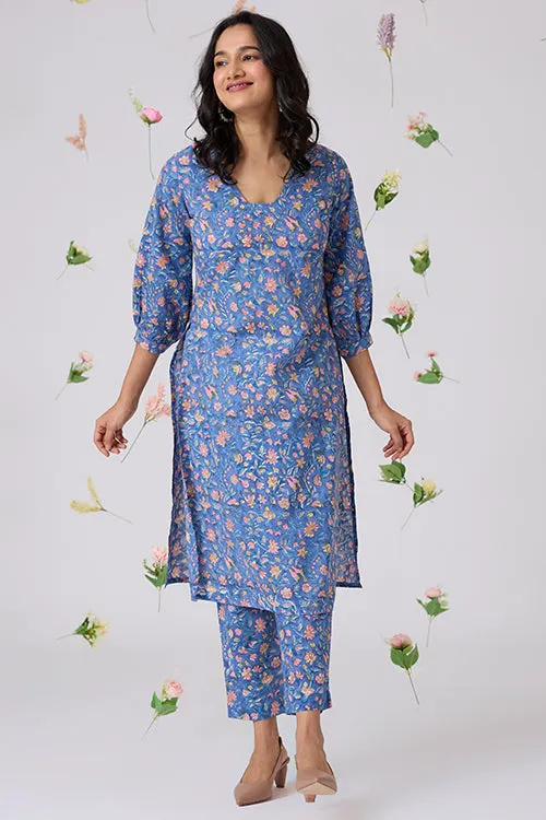 Okhai "Aabroo" Handblock Printed Pure Cotton Kurta Pant Set